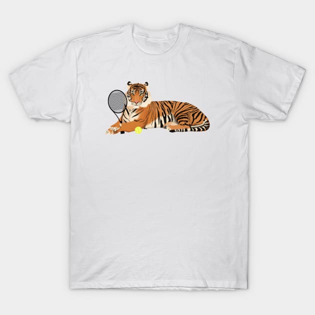 Tennis Tiger T-Shirt by College Mascot Designs